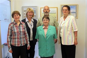 Anita Doß, Gerlinde Bütow, Jochen Krey, Edith Kurtz und Gudrun Herold