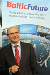 Erwin Sellering auf der „Baltic Future“-Messe in Rostock