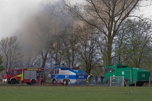 Feuer auf Reitanlage in Lichtenhagen Dorf bei Rostock