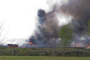 Großbrand auf Reiterhof bei Rostock