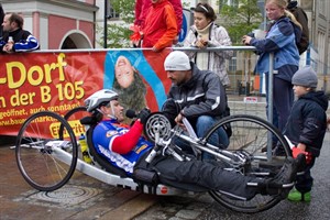 Oliver Polling, Handbike-Sieger beim 18. Citylauf in Rostock