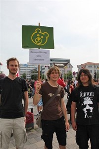 Bildungsstreik - Studenten Georg, Henrik und Philipp