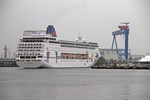 Grand Mistral an Pier 8 in Warnemünde