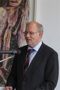 Roland Methling bei der Eröffnung der Penck-Ausstellung