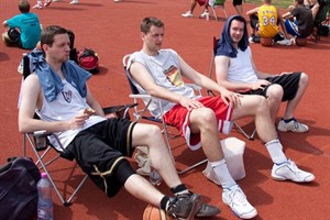 Streetball-Team Rocket bei der Pause