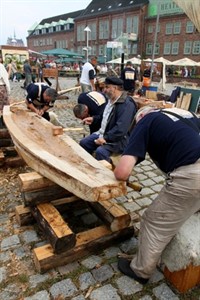 Bootsbauer auf der Hanse Sail