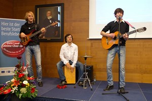 Les Bummms Boys bei der IHK-Schulpreisvergabe