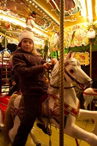 Maja auf dem Rostocker Weihnachtsmarkt 2010