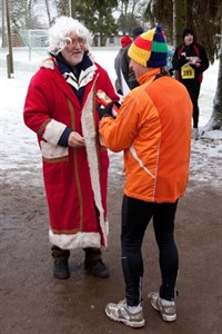 Schokoladen-Nikolaus als Belohnung nach dem Nikolauslauf