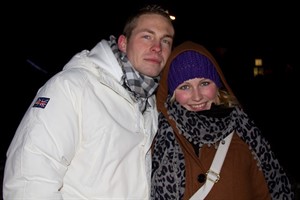 Alan Kuphal und Elisabeth Döhring Neujahr 2011 in Warnemünde