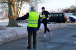 Streckenposten beim Neujahrslauf 2011 in Rostock