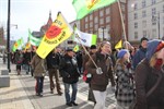 Demonstranten auf der Langen Straße