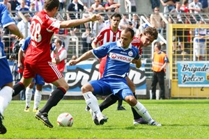 Bayern München II vs. Hansa Rostock: Sergej Evljuskin gegen Deniz Mujic und Mario Erb