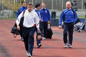 FC Hansa Rostock - Spieler und Trainer Peter Vollmann