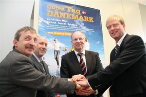 Günther Gladisch (VVW), Michael Dietz (Scandlines), OB Roland Methling, Wilfried Eisenberg (RSAG)