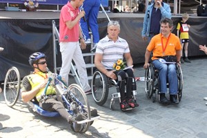 Siegerehrung der Handbiker