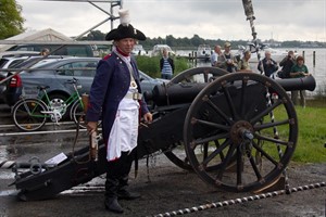 Die zweitgrößte Kanone an diesem Tag wurde früher von Pferden gezogen