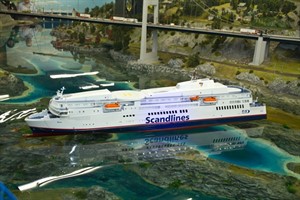 Modell der neuen Scandlines-Fähre „Berlin“ im Miniatur Wunderland Hamburg