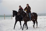 Schneetreiben beim Warnemünder Wintervergnügen 2012