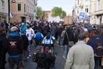 Tausende Fans von Hansa Rostock demonstrieren auf der Kröpi für Hansa Rostock