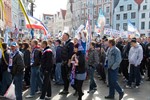 Hansa-Fans demonstrieren auf dem Uniplatz