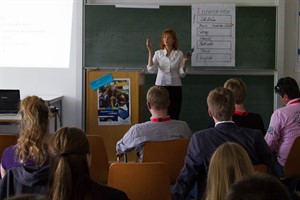 Workshop mit Annette Riedel zum Thema "Elevator Pitch" beim MVpreneur Day