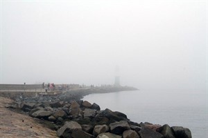 Nebel herrschte zum Auftakt der Warnemünder Woche 2012