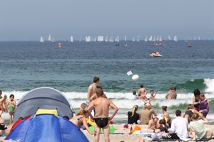 Vom Strand gab es nicht viel zu sehen.