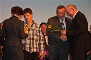 Jugendeuropameisterschaftsteilnehmer Maxim Jerjomin und Andreas Kriehn vom Wasserspringerclub Rostock