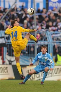 Tom Weilandt brachte Hansa Rostock gegen den Chemnitzer FC in Führung