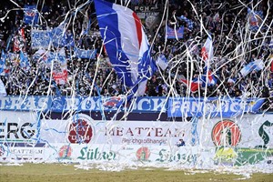 Hansa Rostock - 1. FC Heidenheim: Choreografie der Hansa-Fans