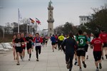 Lauf zum Leuchtturm in Warnemünde