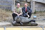 103 kg - Seehunddame Susanne beim Wiegen im Rostocker Zoo