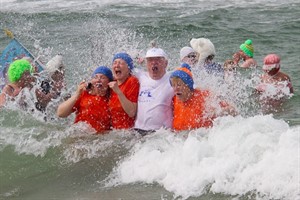 Abbaden am Warnemünder Strand