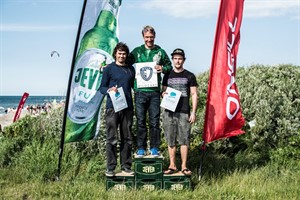 Zuparken'13 in Kägsdorf: Johannes Witte, Oscar Hollman und Daniel Schenk bei der Siegerehrung (v.l.n.r.)