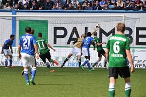 Soufian Benyamina bringt Preußen Münster gegen Hansa Rostock mit 1:0 in Führung