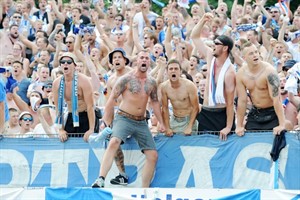 Hansa-Fans beim Spiel gegen Preußen Münster