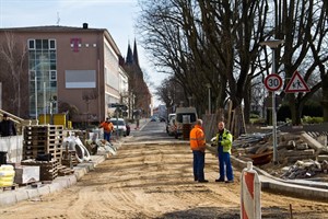 Nach der Hermannstraße (vorn) soll die Wallstraße (hinten) saniert werden.