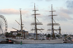 Open Ship auf dem Segelschulschiff „Gorch Fock“ zur Hanse Sail  2015 in Rostock-Warnemünde