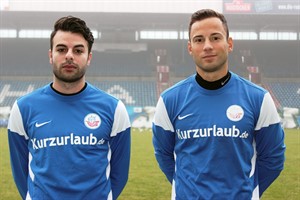 Christer Youssef (links) und Ronny Garbuschewski stellen sich bei Hansa Rostock vor