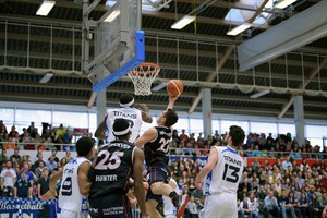 Rostock Seawolves (im Bild kämpft André Murillo um den Ball) unterliegen Dresden Titans (Foto: Stefan Junghanns)