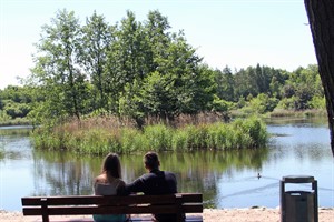 Für den Umweltkalender 2017 werden Fotos von Erholungsorten am Wasser gesucht - im Bild der Mühlenteich in Evershagen