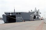 Karel Doorman an Liegeplatz P8 in Warnemünde 