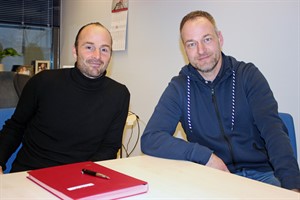 Hansa-Cheftrainer Christian Brand (l.) und Sportvorstand René Schneider (Foto: F.C. Hansa Rostock)