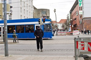 Fußgängerampel in der Langen Straße