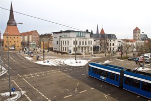 Nach Ostern beginnen die Bauarbeiten an der Steintorkreuzung in Rostock (Foto: Archiv)