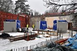 Betonbecken für Aquarien im Zoo Rostock eingesetzt