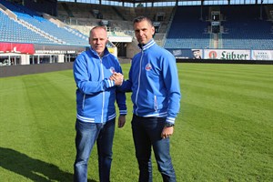 Axel Rietentiet (links, zusammen mit Stefan Karow) übernimmt U21 des F.C. Hansa Rostock (Foto: F.C. Hansa Rostock/Robert Gramlow)