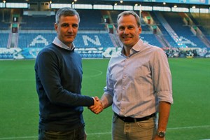 Der neue Chef-Trainer des F.C. Hansa Rostock Jens Härtel (links) und Sportvorstand Martin Pieckenhagen (Foto: F.C. Hansa Rostock)