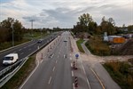 Baustelle auf Stadtautobahn